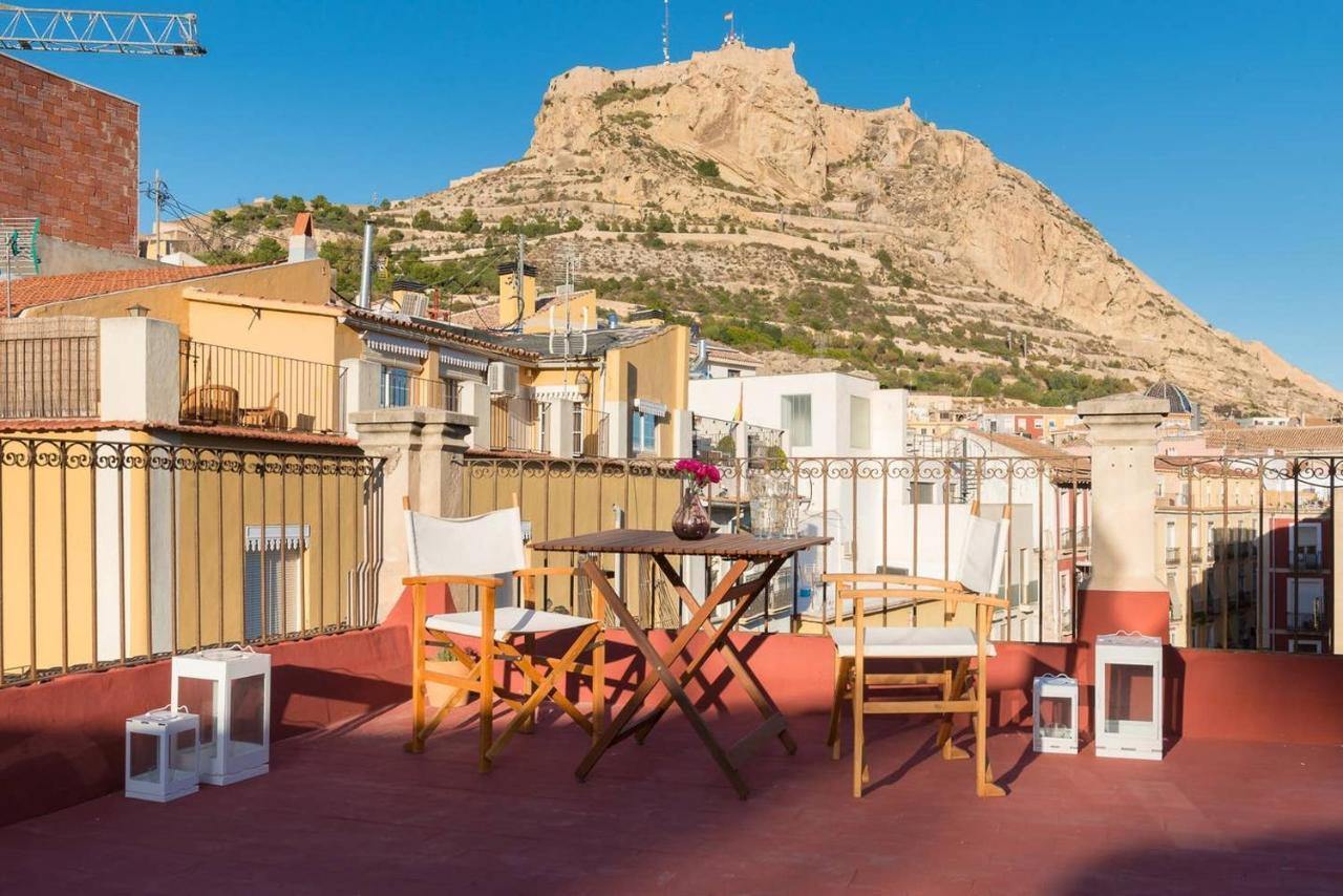 Alc - Stylish Studio With Fantastic Terrace, Old Town Alicante Bagian luar foto